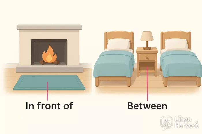 furniture position in front between