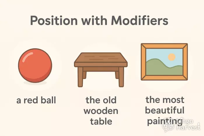 position modifiers red ball wooden table painting
