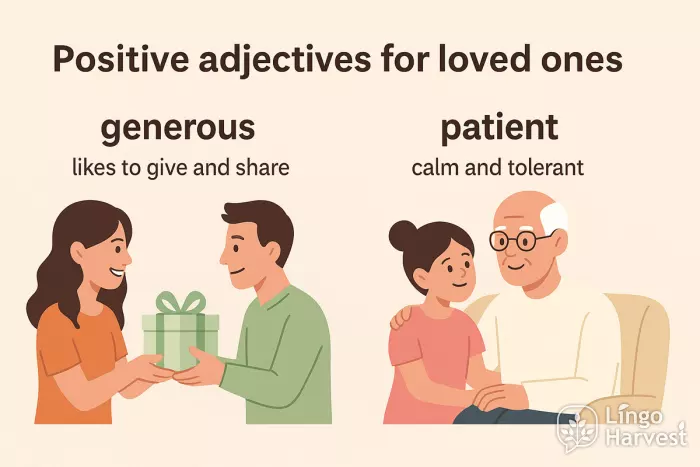 positive adjectives generous patient loved ones