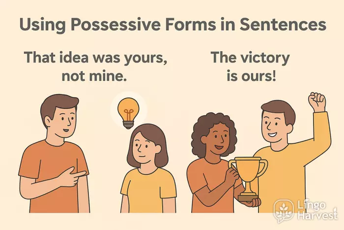 possessive forms yours ours