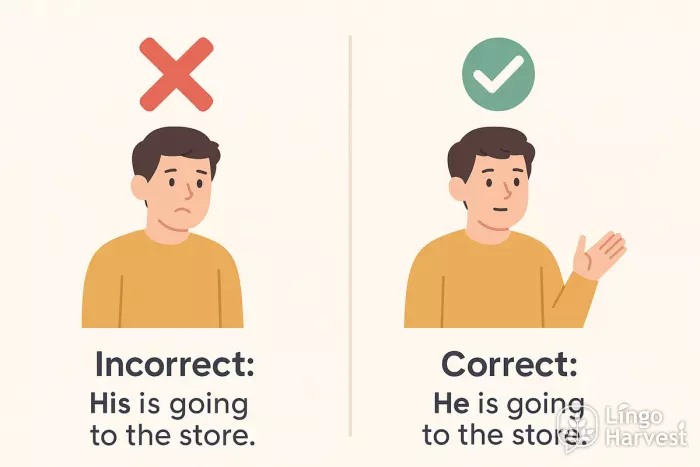 pronoun mix-up correct form