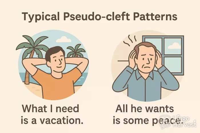 pseudo cleft sentence patterns