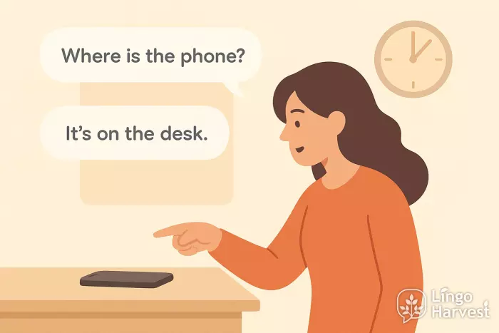 questions where is the phone on the desk