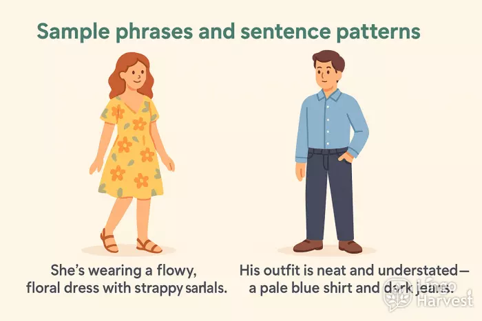 sample phrases outfits floral dress pale blue shirt
