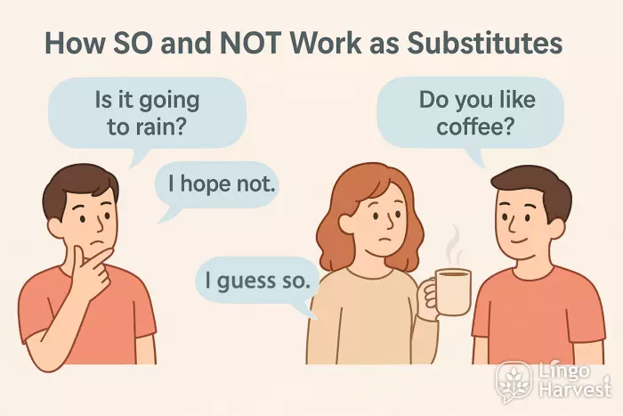 so not substitutes examples
