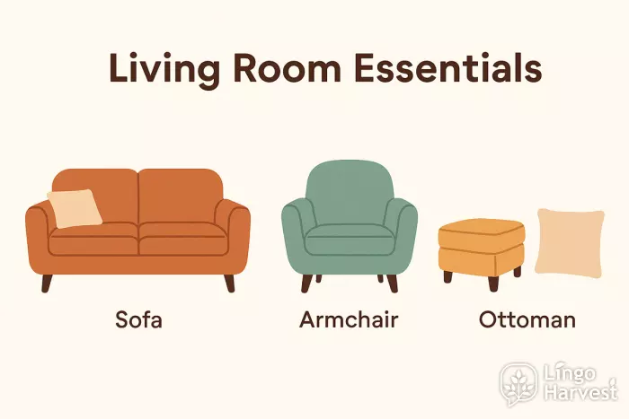 sofa armchair ottoman cushion