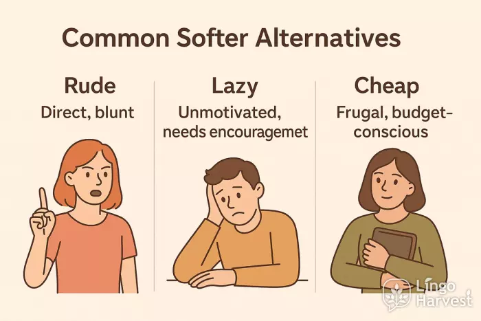 softer alternatives rude lazy cheap