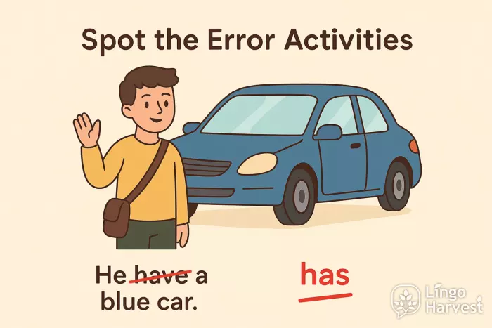 spot error he has car