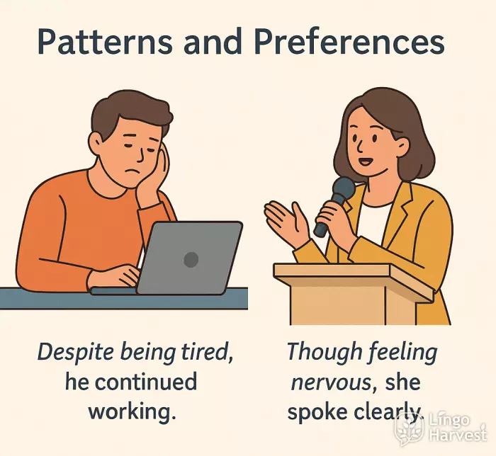 tired working nervous speaking