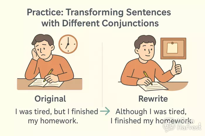 transforming sentences with conjunctions