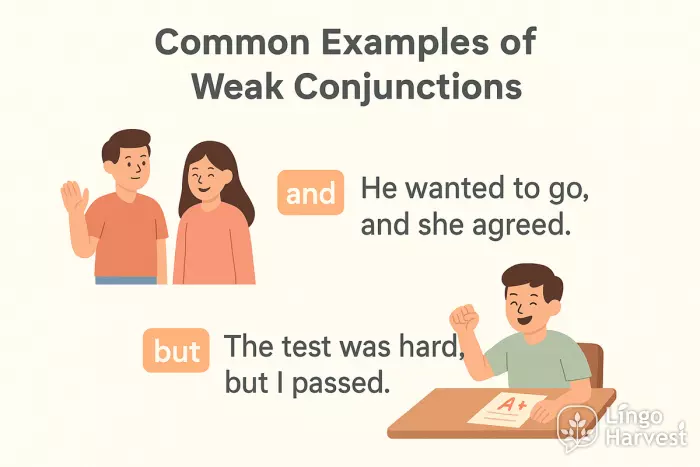 weak conjunctions with visuals