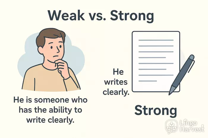 weak vs strong sentences