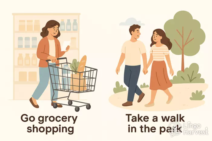 weekend activities shopping walking