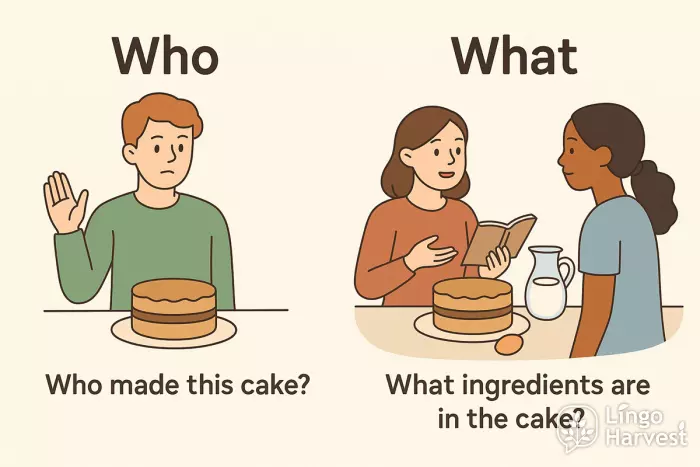 who vs what cake