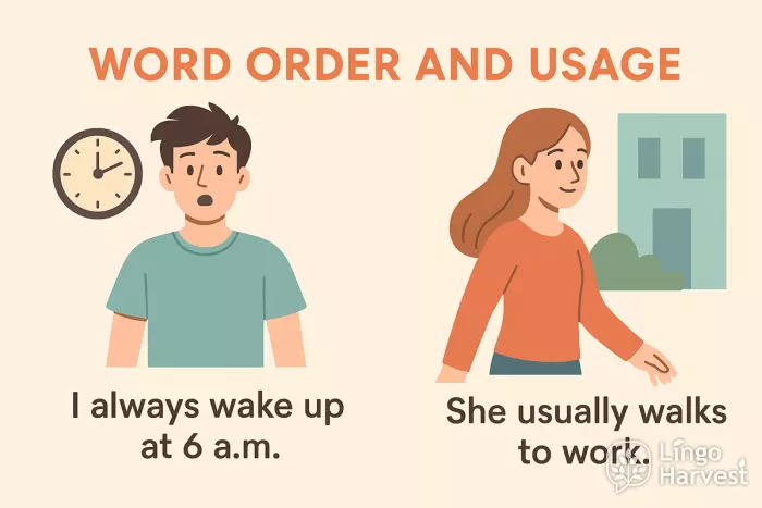 word order adverb placement examples