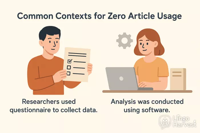 zero article usage questionnaire software