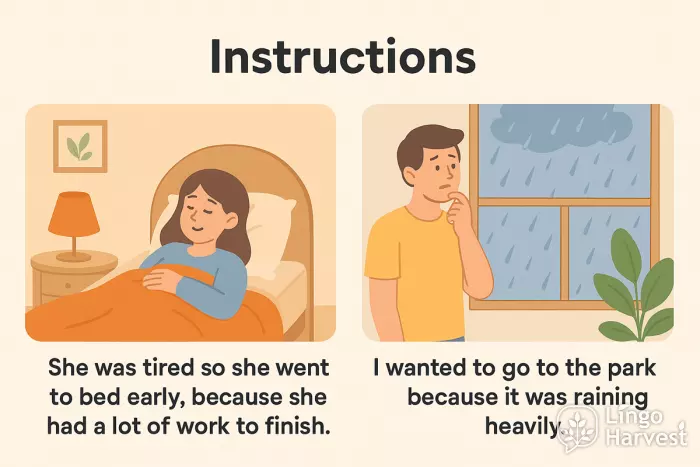 instructions conjunctions examples