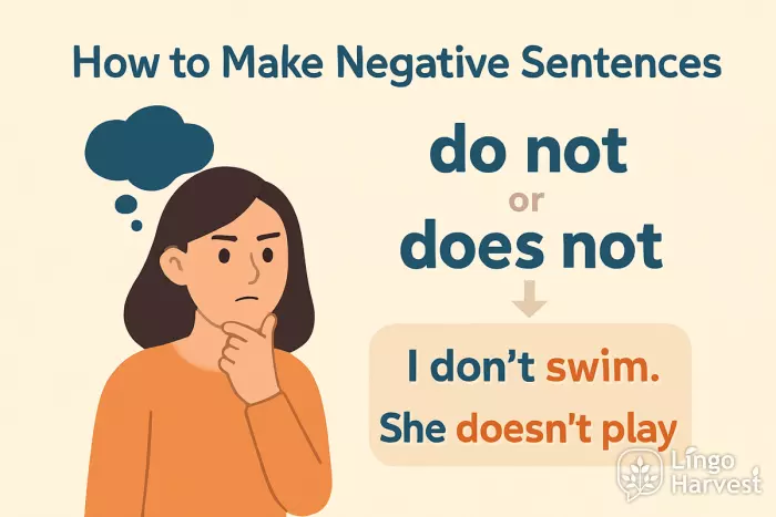 do not doesn't negative sentence