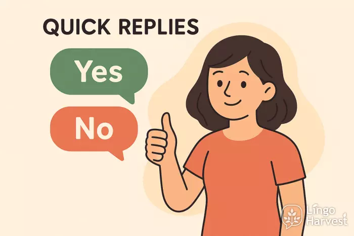 quick replies yes no answer