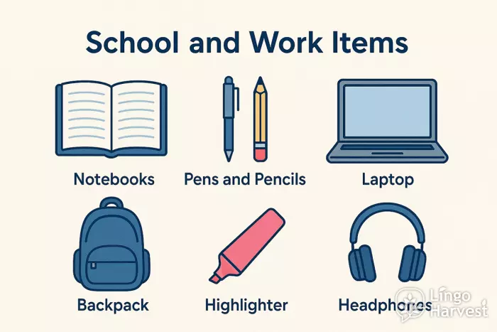 Everyday Nouns - School and Work Items