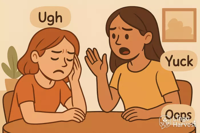 short reactions ugh yuck oops