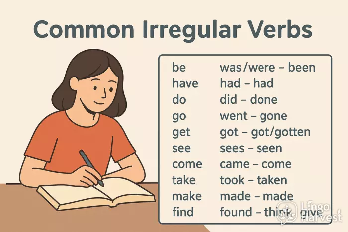 common irregular verbs study