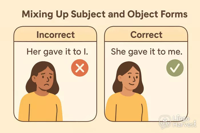subject vs object pronoun mistake