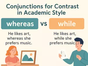 Conjunctions for Contrast in Academic Style: whereas vs while