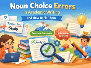 Noun Choice Errors in Academic Writing and How to Fix Them