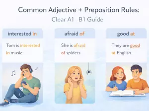 Common Adjective + Preposition Rules: Clear A1–B1 Guide
