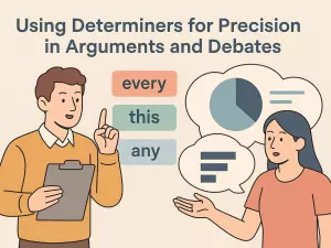Using Determiners for Precision in Arguments and Debates