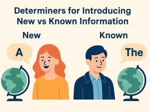 Determiners for Introducing New vs Known Information
