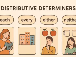 Distributive Determiners: each, every, either, neither