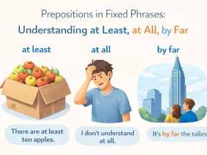 Prepositions in Fixed Phrases: Understanding at Least, at All, by Far