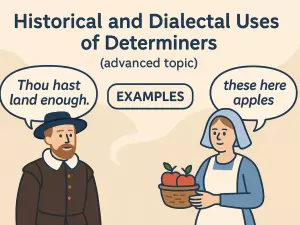 Historical and Dialectal Uses of Determiners (advanced topic)