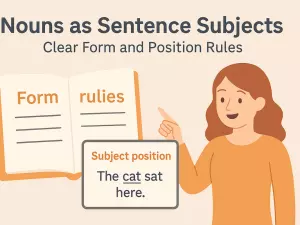 Nouns as Sentence Subjects: Clear Form and Position Rules