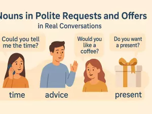 Nouns in Polite Requests and Offers in Real Conversations