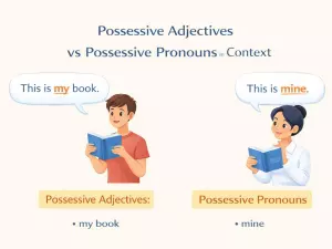 Possessive Adjectives vs Possessive Pronouns in Context
