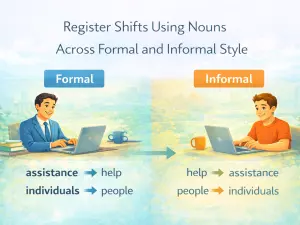 Register Shifts Using Nouns Across Formal and Informal Style