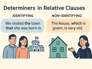 Determiners in Relative Clauses: identifying vs non-identifying