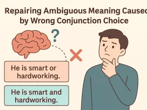 Repairing Ambiguous Meaning Caused by Wrong Conjunction Choice