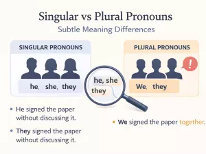 Singular vs Plural Pronouns: Subtle Meaning Differences