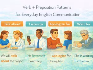 Verb + Preposition Patterns for Everyday English Communication