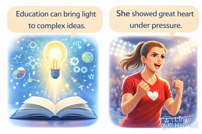 abstract English metaphors education heart courage