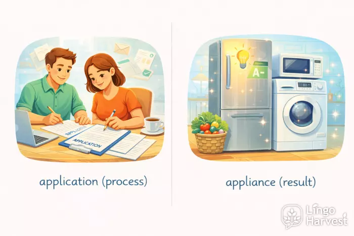 application process paperwork vs home appliance result