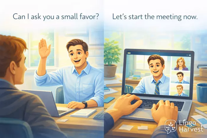 asking a small favor starting the meeting now