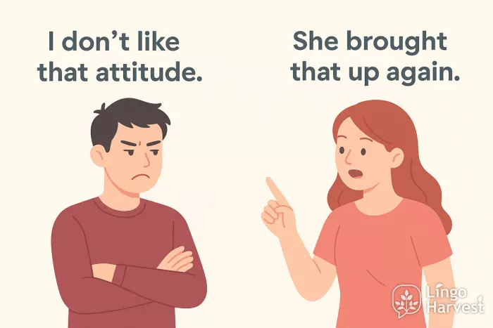 attitude phrase and reminding conversation