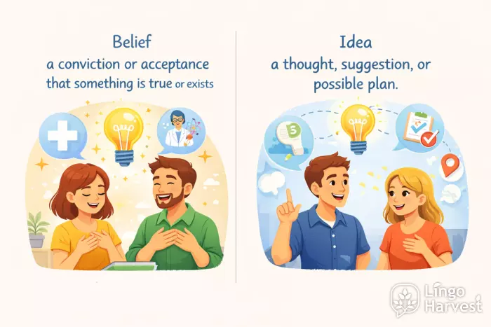 belief conviction vs idea thought plan