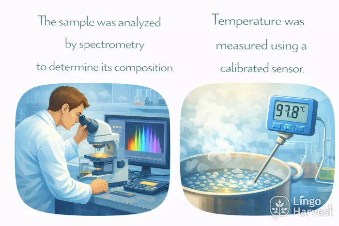 by spectrometry and using calibrated sensor passive voice example