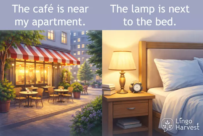 cafe near my apartment lamp next to bed
